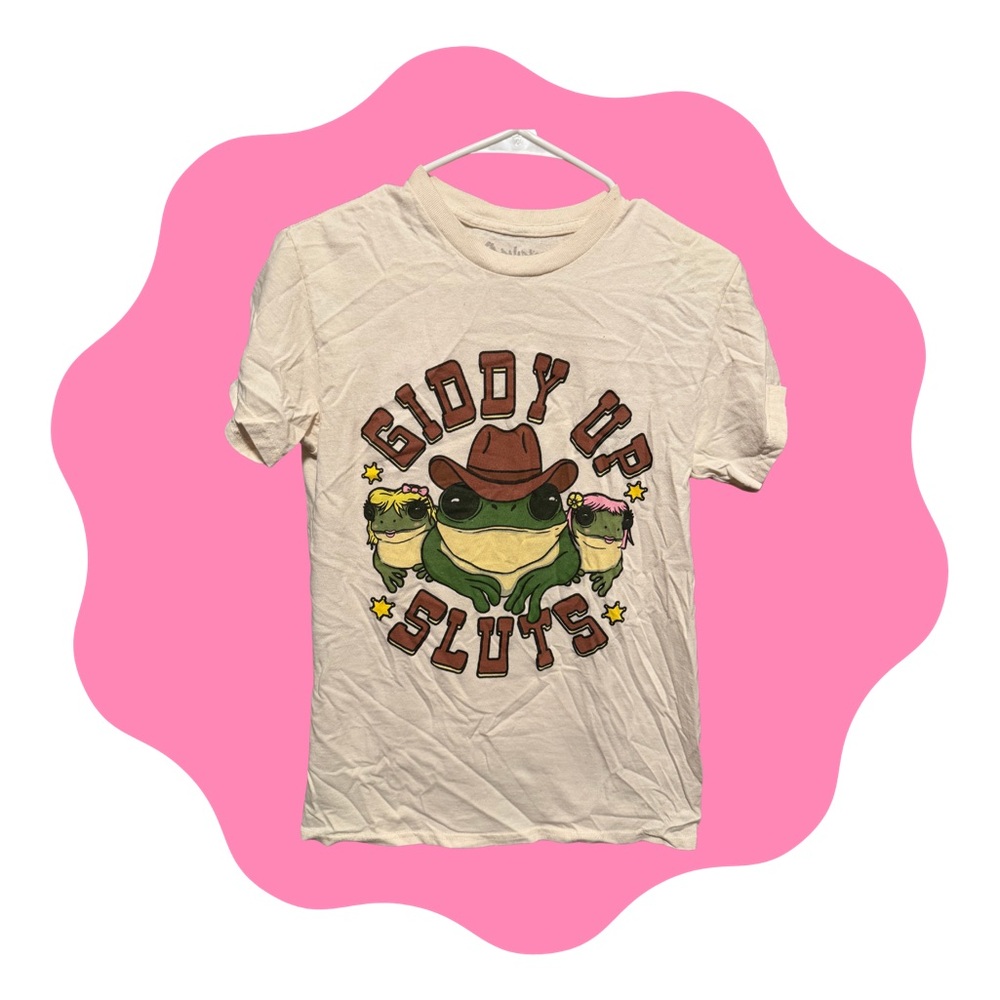 Spencer's Cream Frog Graphic T-Shirt